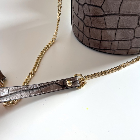 Pratesi Secchiello Lady bag K335 in genuine Italian leather Crocodile Embossed - Picture 2 of 10